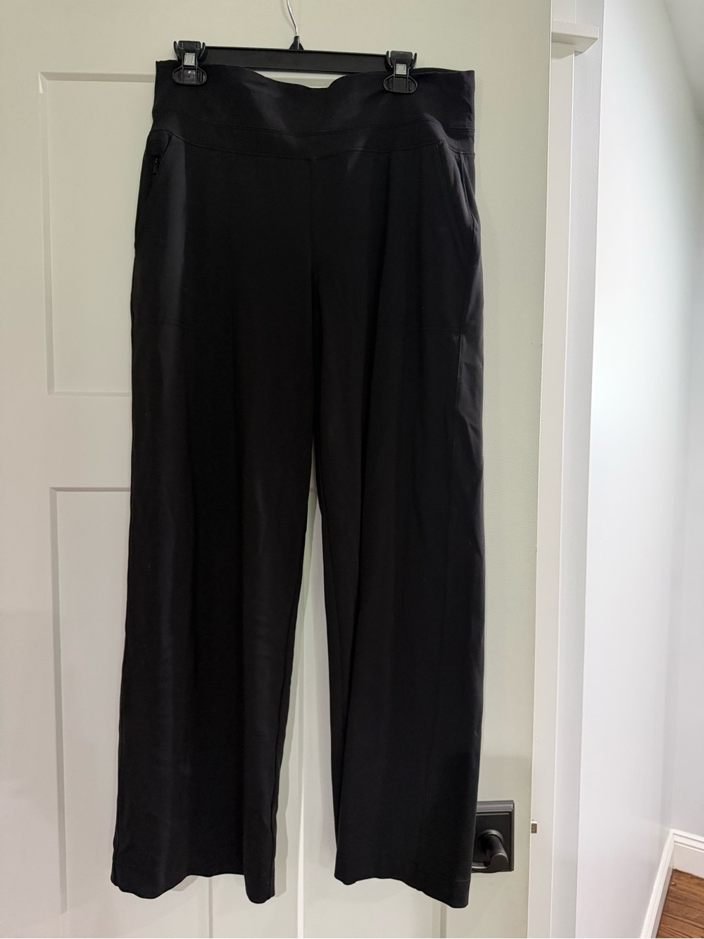 Athleta Black Wide-Leg Pull-On Pants